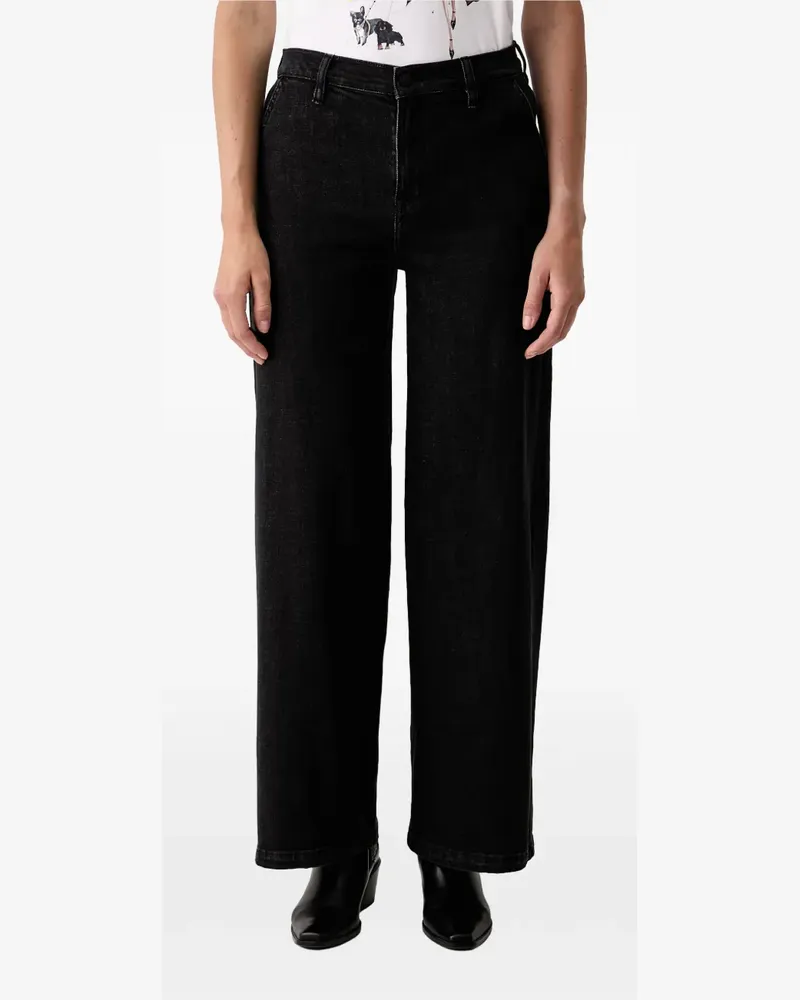 DKNY Jeans mit weitem Bein - Schwarz Schwarz