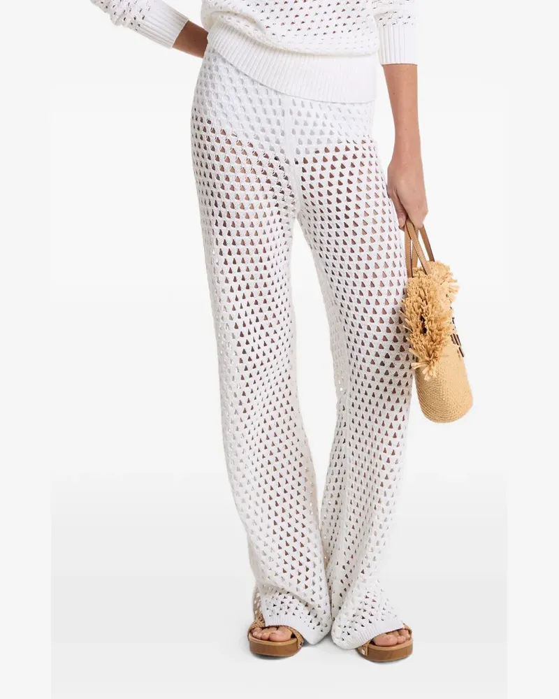 Michael Kors Fauchet open-knit trousers - Weiß Weiß