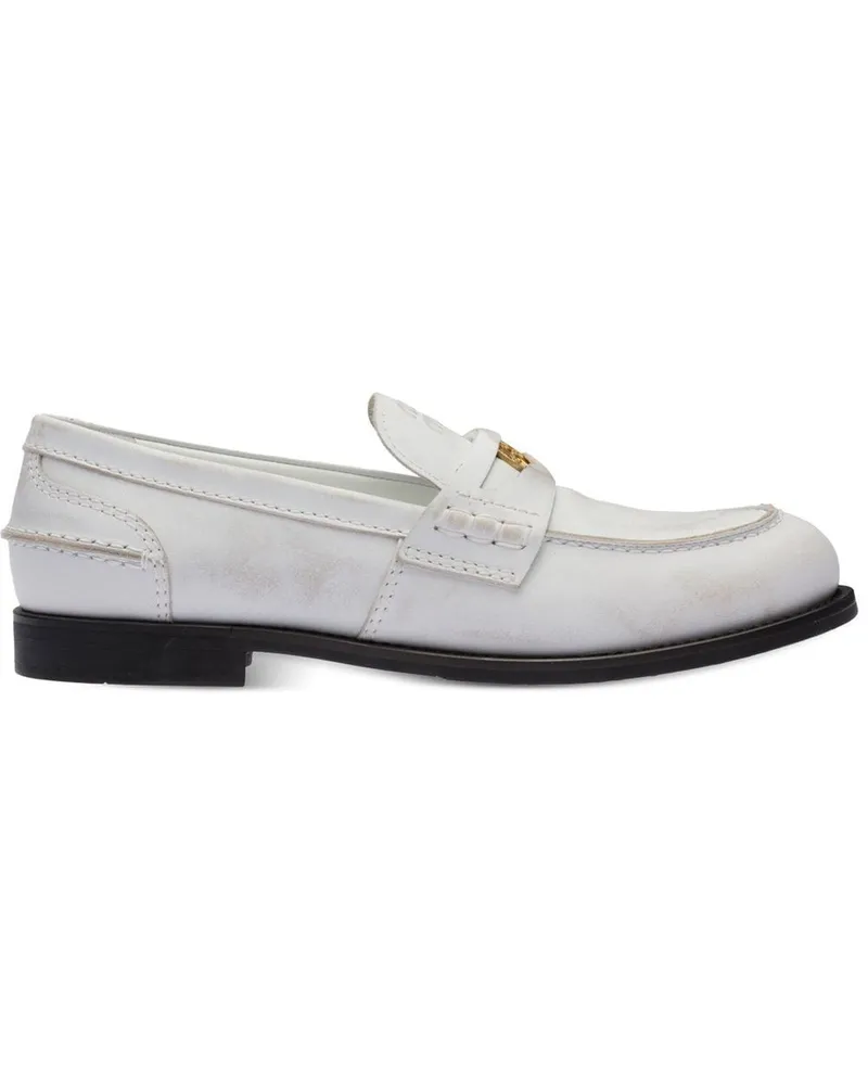 Miu Miu Klassische Penny-Loafer - Weiß Weiß