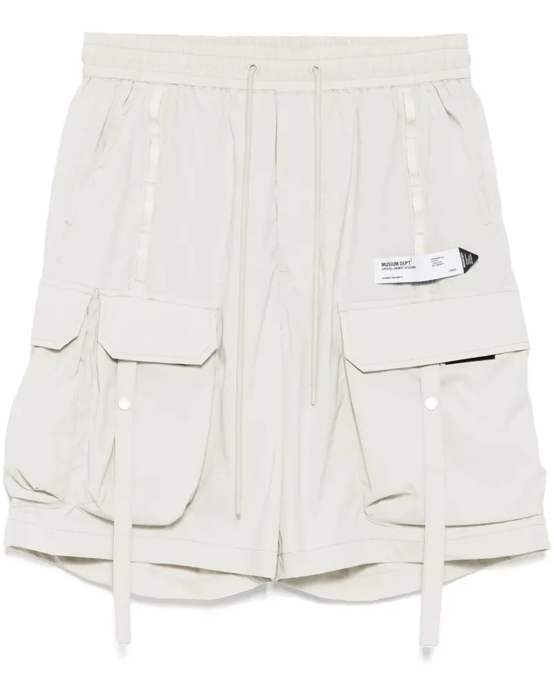 Musium Div. Cargo-Shorts mit Logo-Patch - Nude Nude