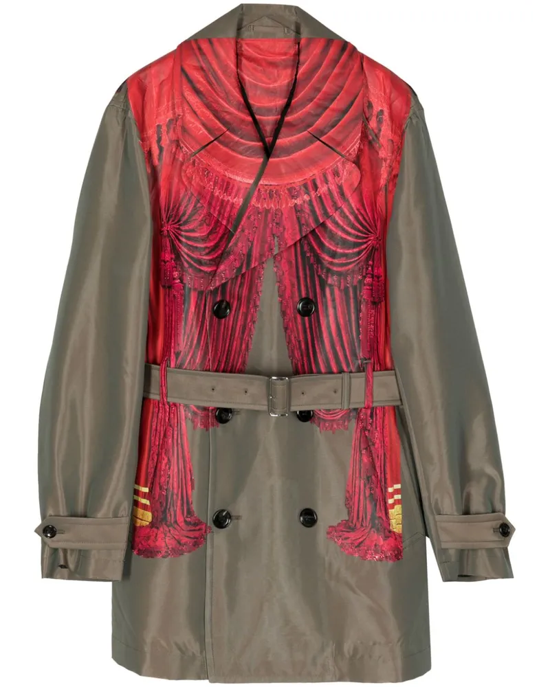 Comme des Garçons Mantel mit Gürtel - Grün Grün