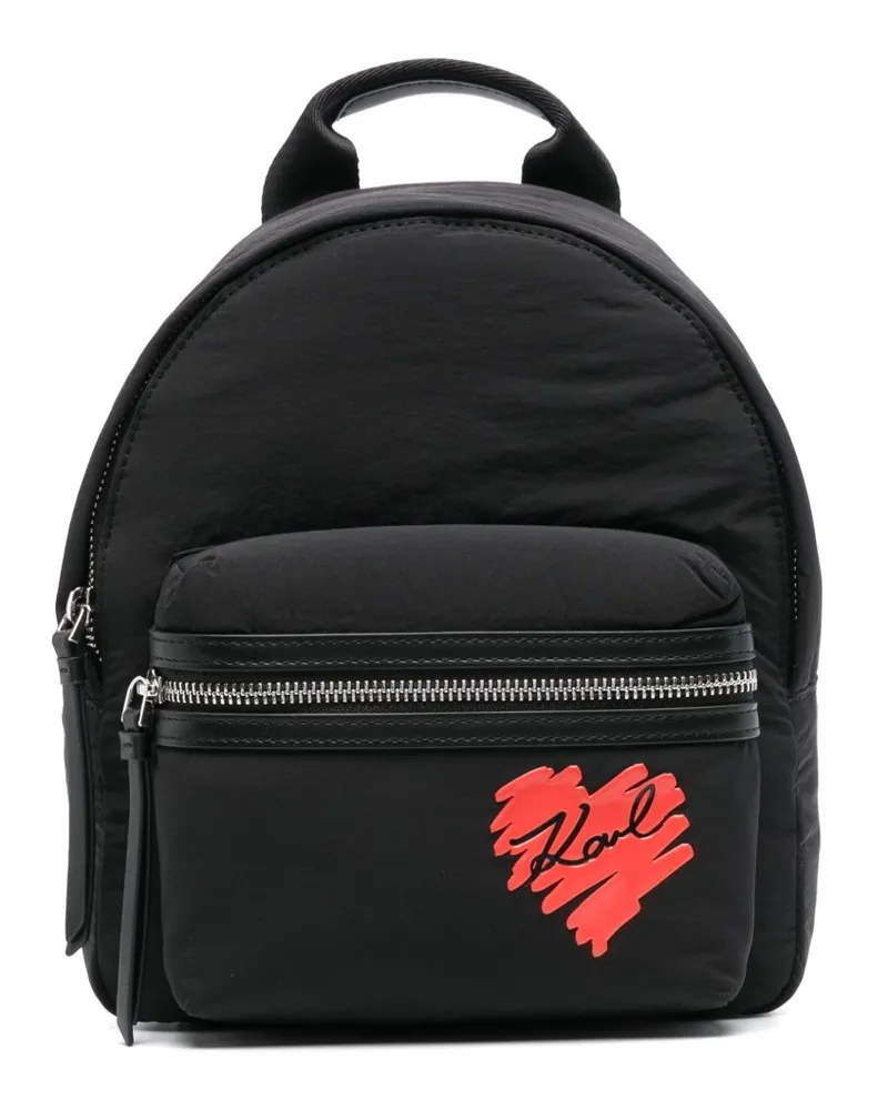 Karl Lagerfeld Rucksack mit Logo-Print - Schwarz Schwarz
