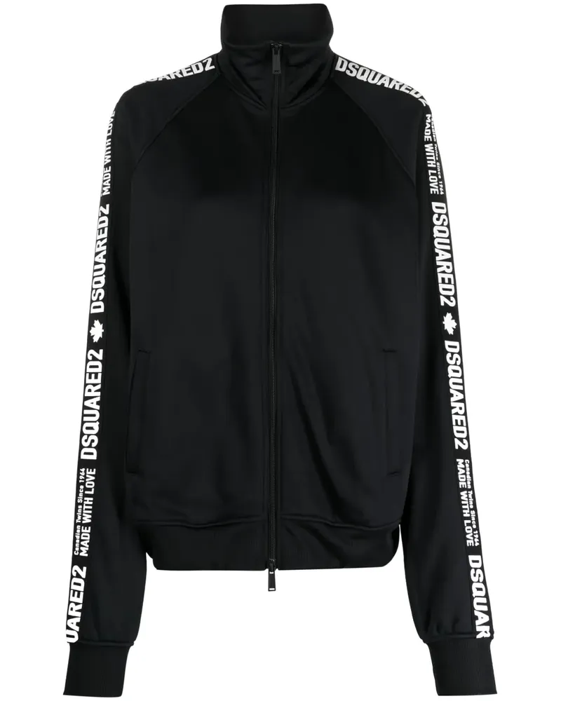 Dsquared2 Sweatshirt mit Reißverschluss - Schwarz Schwarz