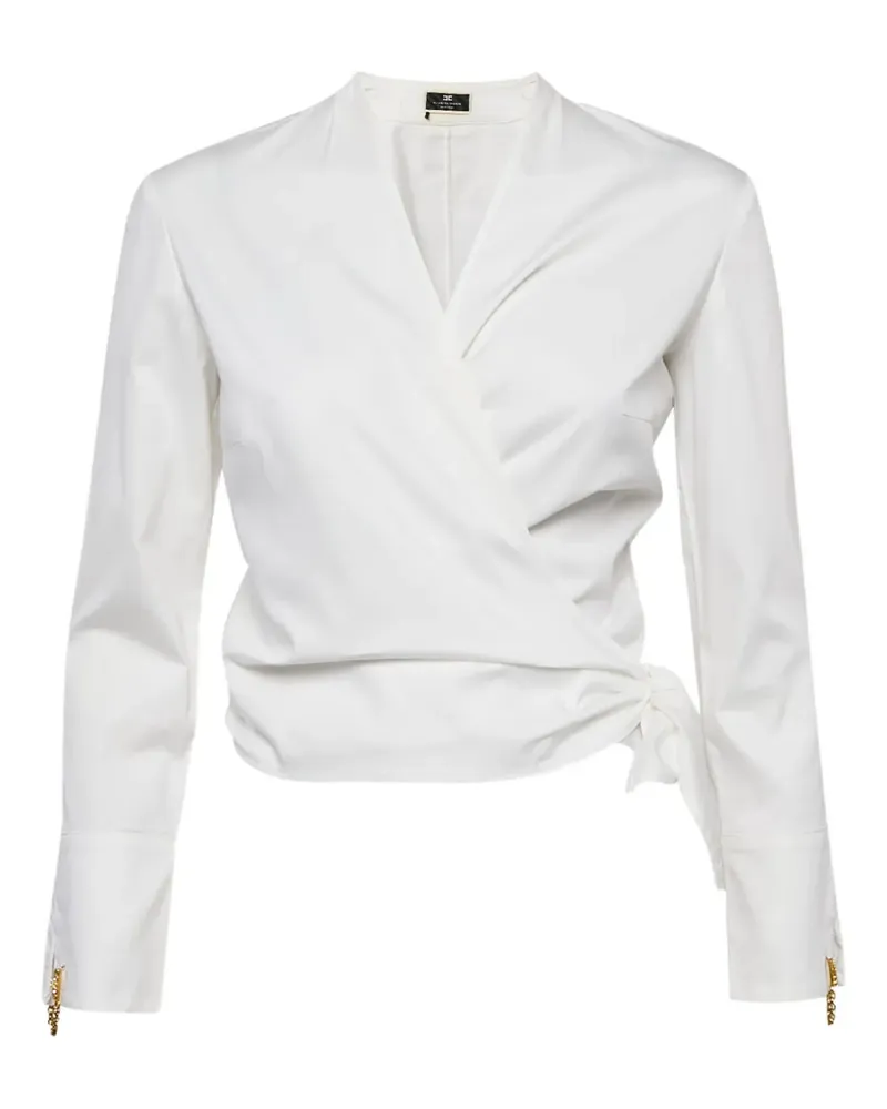 Elisabetta Franchi Gewickelte Bluse - Weiß Weiß