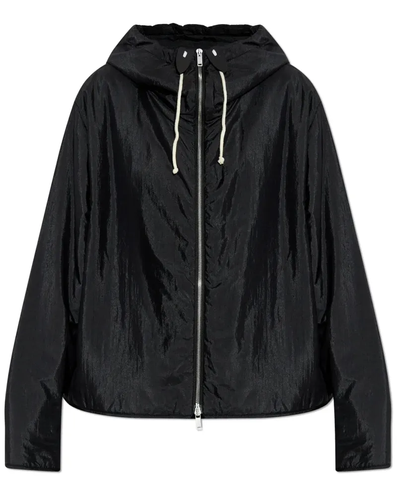 Jil Sander Klassische Kapuzenjacke - Schwarz Schwarz
