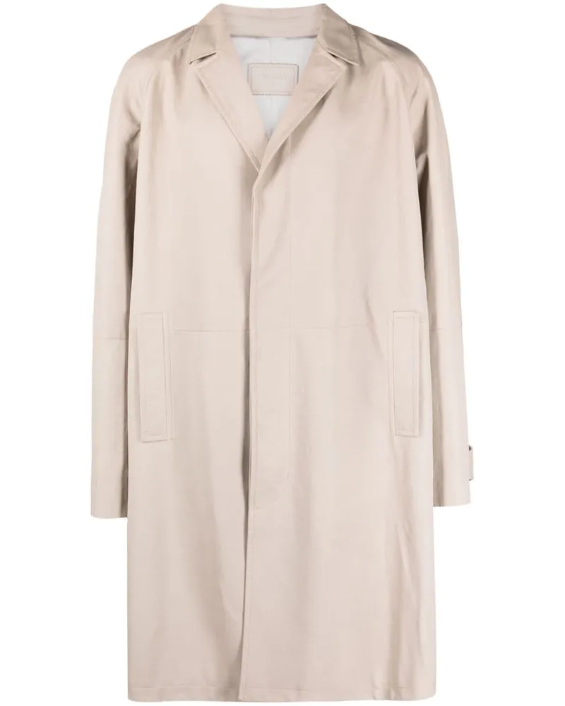 Prada Trenchcoat mit verdecktem Verschluss - Nude Nude