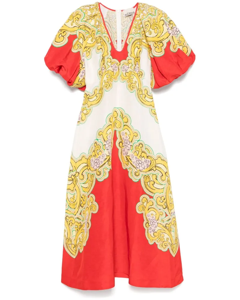 ALEMAIS Sierra Midikleid - Weiß Weiß