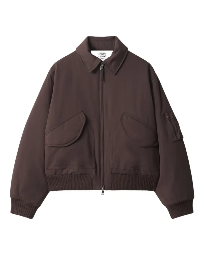 Kitsuné zip-up bomber jacket - Braun Braun