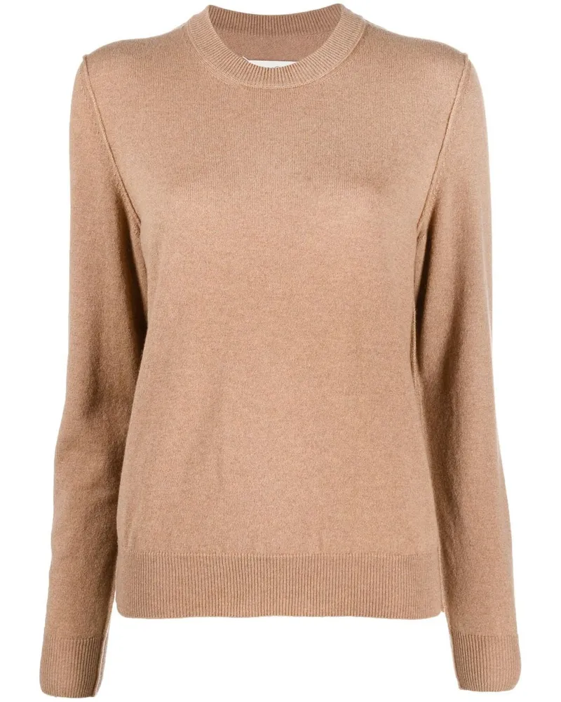 Maison Margiela Kaschmirpullover mit Rundhalsausschnitt - Braun Braun