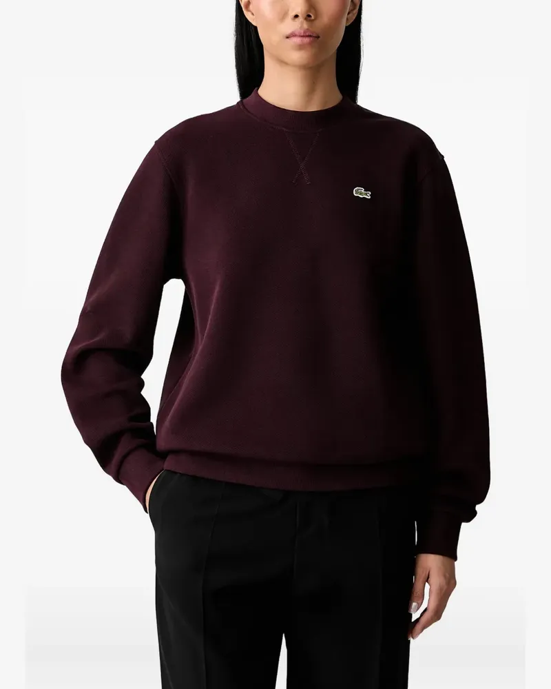 Lacoste logo-patch sweatshirt - Rot Rot