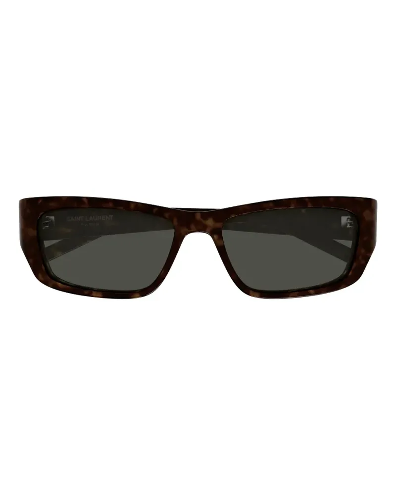 Saint Laurent Jazz Sonnenbrille mit eckigem Gestell - Braun Braun