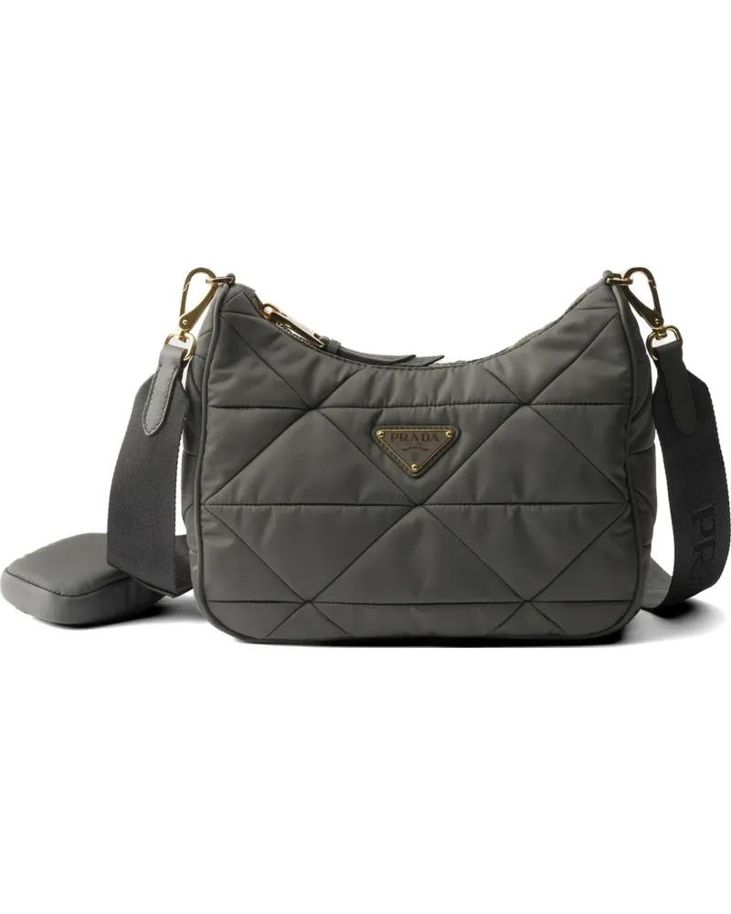 Prada padded Re-Nylon shoulder bag - Grau Grau