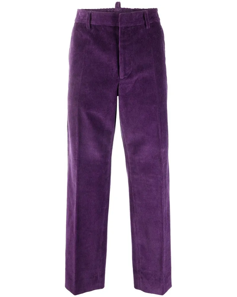 Dsquared2 Cordhose mit geradem Bein - Violett Violett