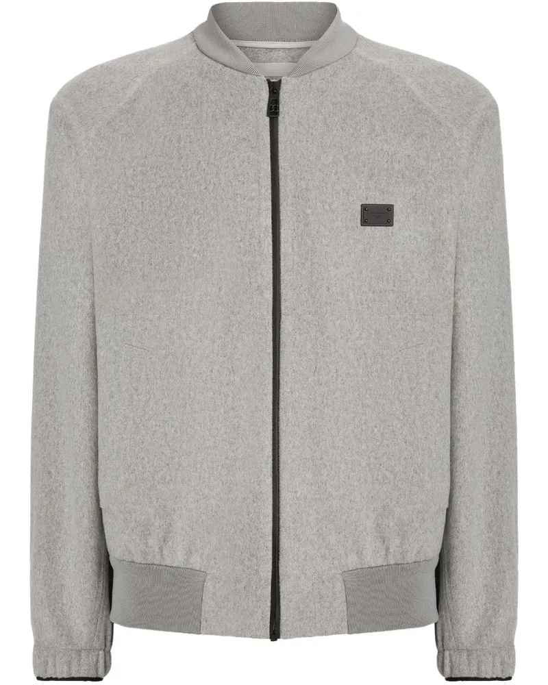 Dolce & Gabbana Melierte Bomberjacke - Grau Grau