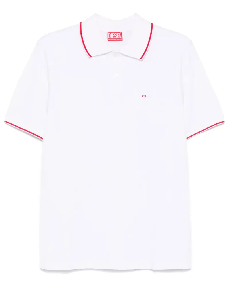 Diesel T-Ferry-Microdiv Poloshirt - Weiß Weiß