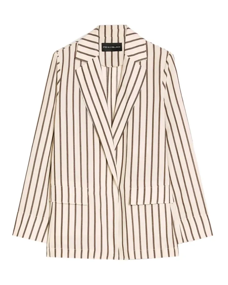 Pennyblack vertical-stripe blazer - Weiß Weiß