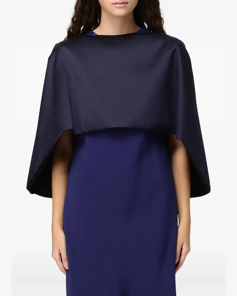 Alberta Ferretti Cape mit Satin-Finish - Blau Blau