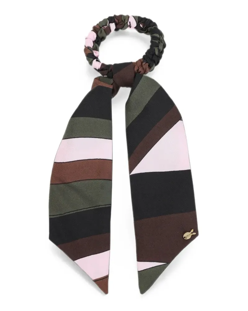 Emilio Pucci Iride print silk hair tie - Schwarz Schwarz