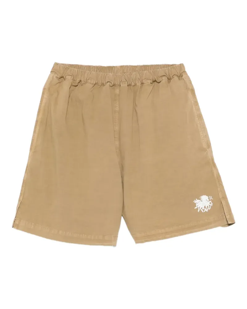 RANRA logo-print shorts - Nude Nude