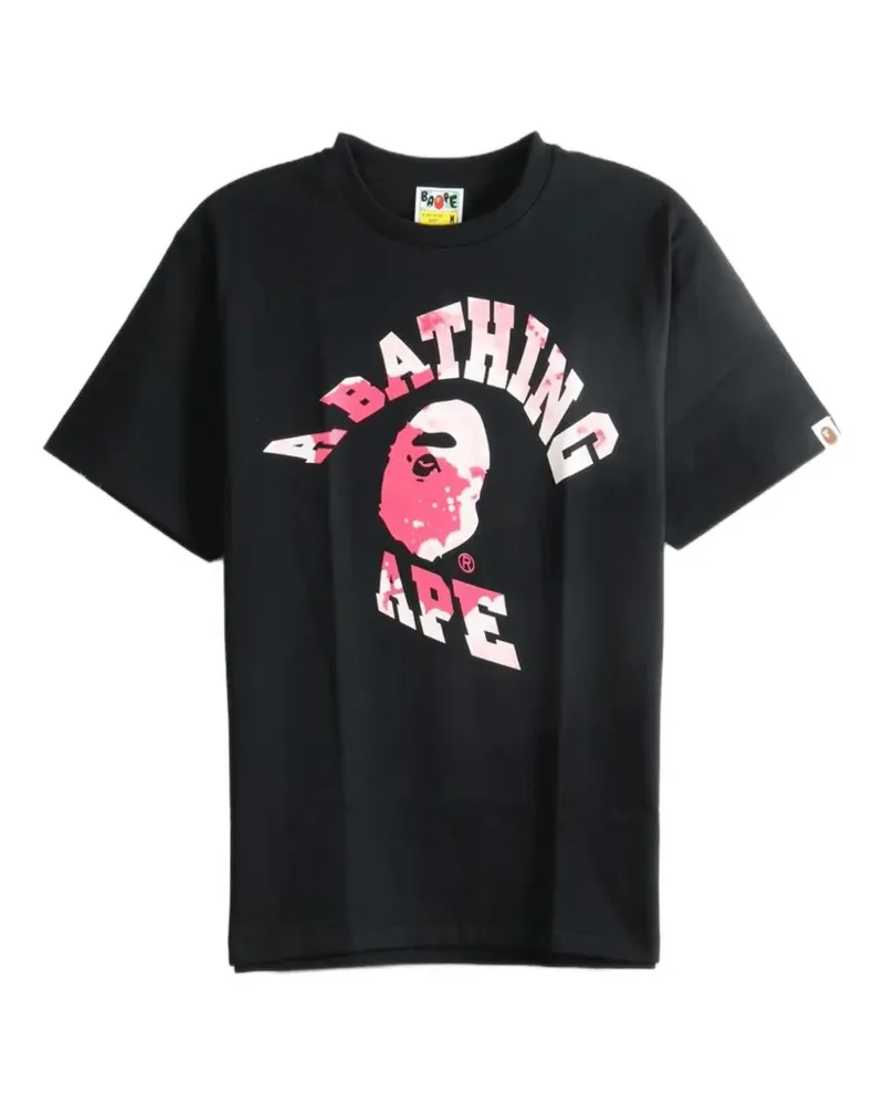 BAPE logo-print cotton T-shirt - Schwarz Schwarz