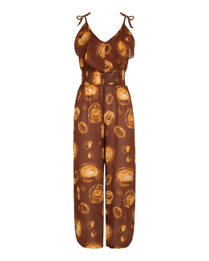 BRIGITTE Anne V-neck jumpsuit - Braun Braun