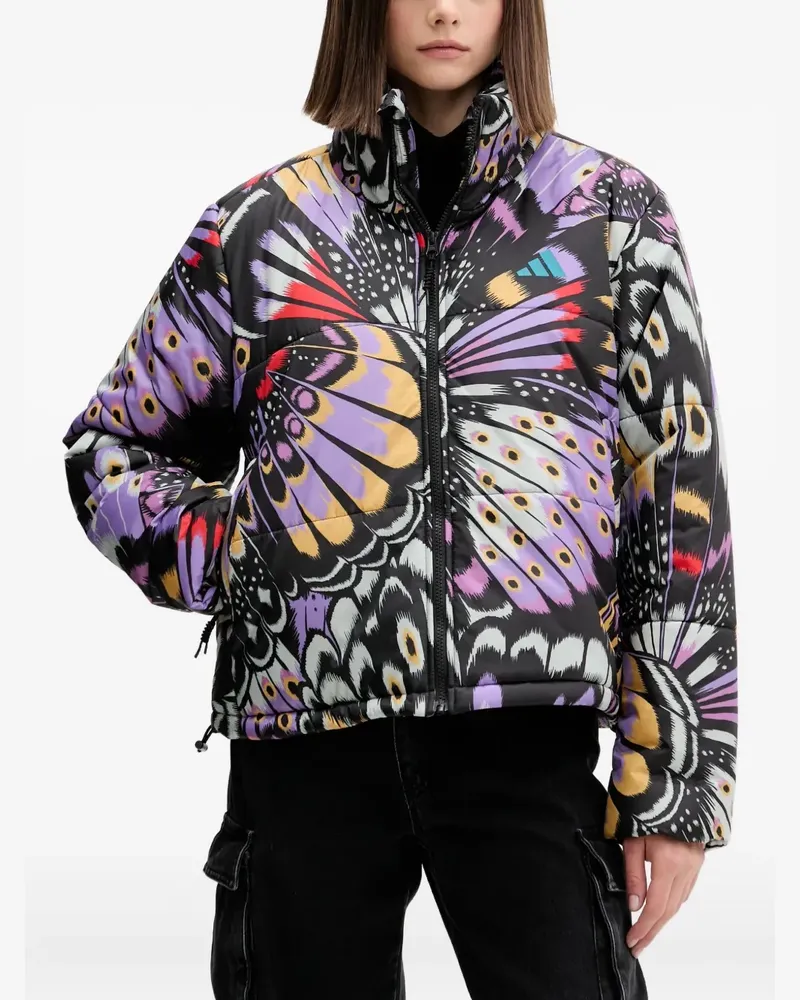 adidas x Farm Rio Jacke mit Schmetterling-Print - Schwarz Schwarz