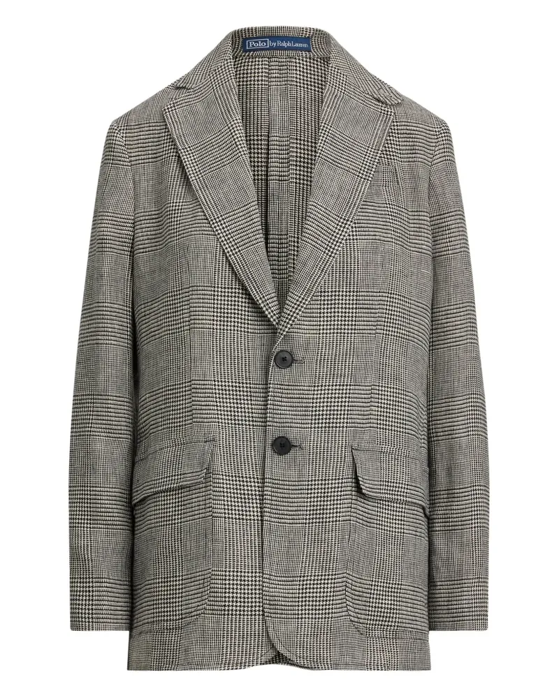 Ralph Lauren Kariertes Leinensakko - Grau Grau