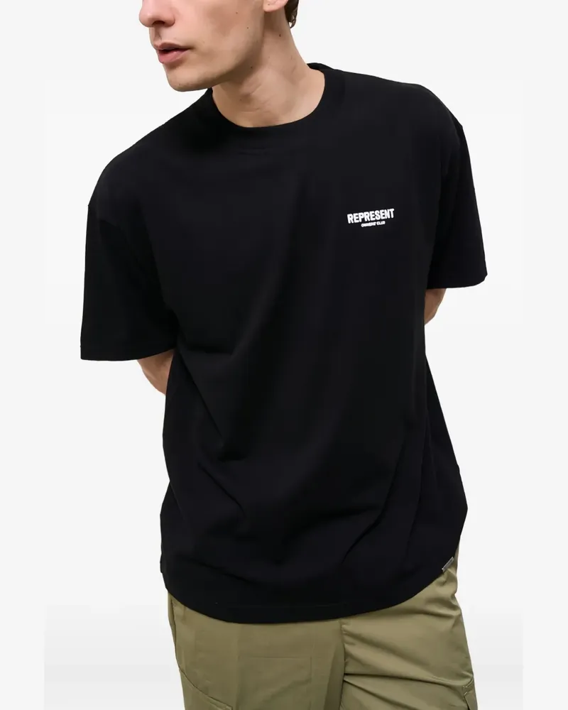 REPRESENT T-Shirt mit Logo-Print - Schwarz Schwarz