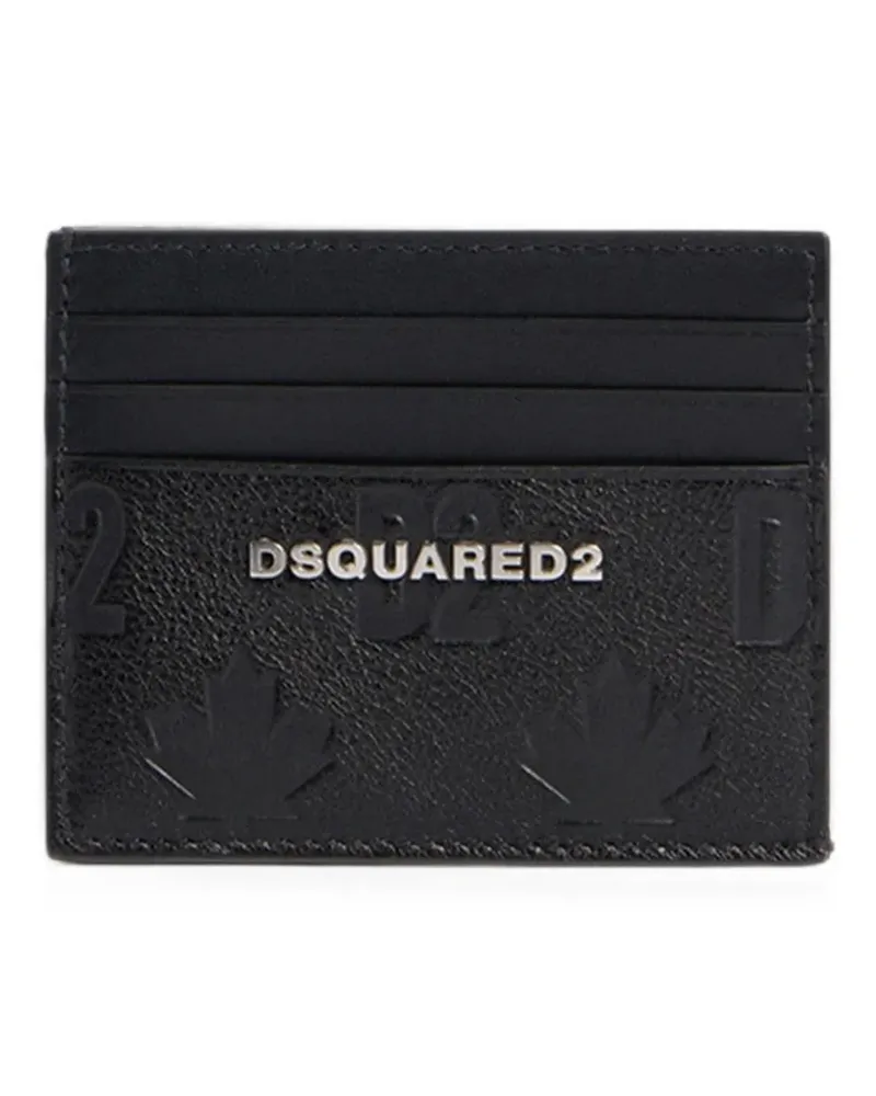 Dsquared2 Kartenetui mit Logo-Schild - Schwarz Schwarz