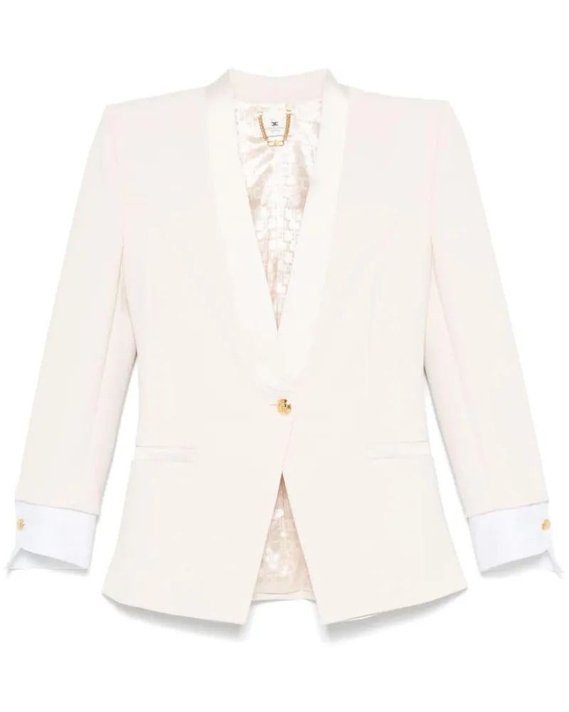 Elisabetta Franchi Krepp-Blazer Nude