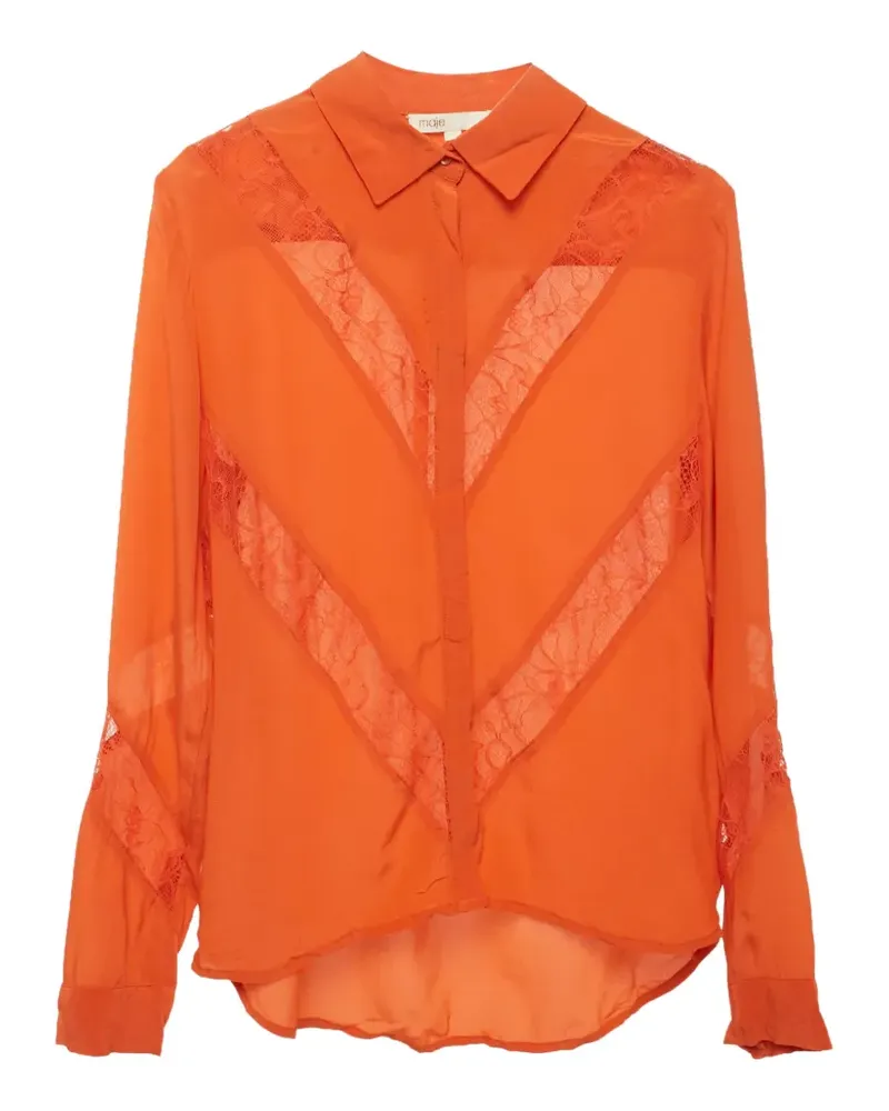 Maje Hemd mit Spitze - Orange Orange
