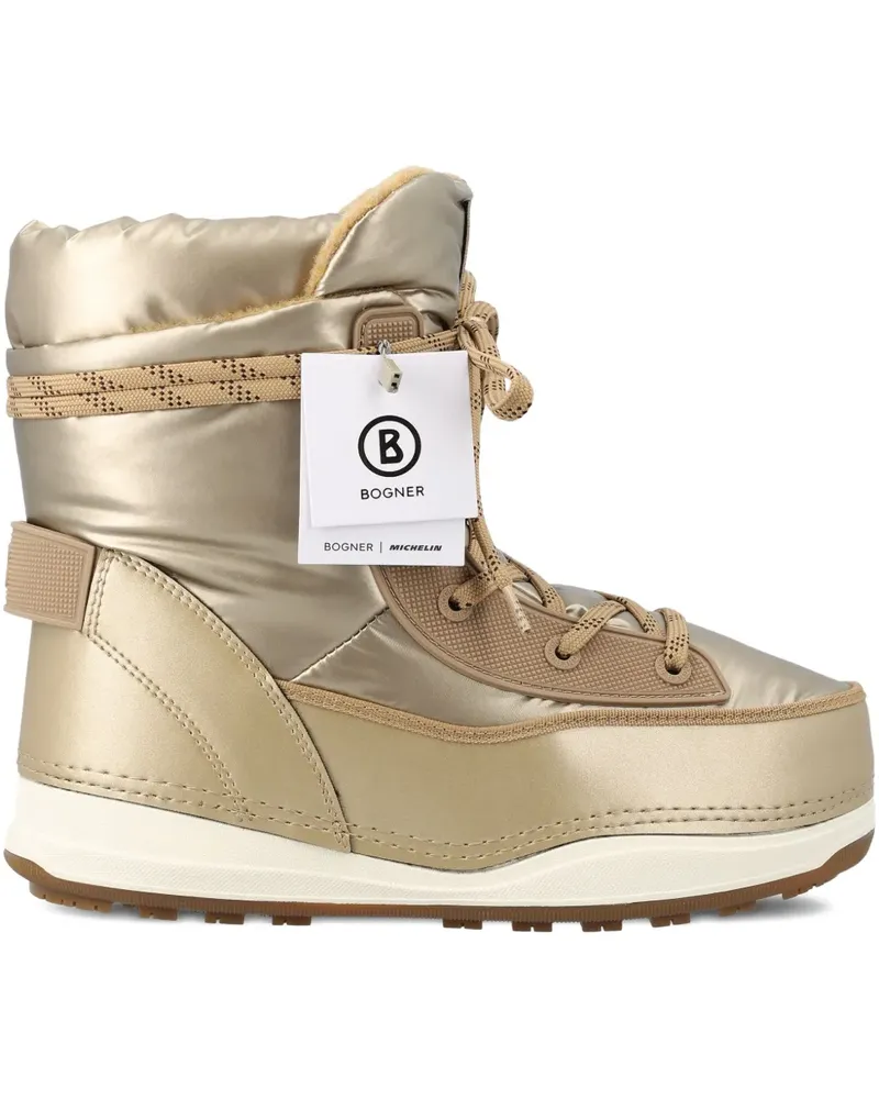 Bogner Schnürstiefel mit Logo - Nude Nude