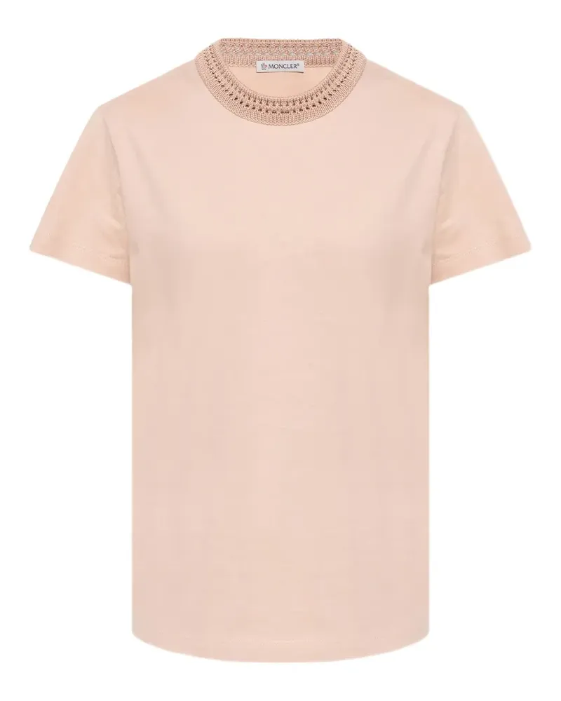 Moncler Gehäkeltes T-Shirt - Rosa Rosa