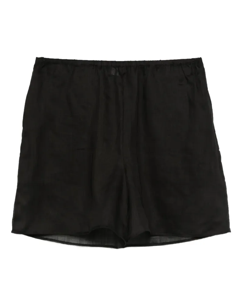 Totême Ramie-Shorts mit Stretchbund - Schwarz Schwarz