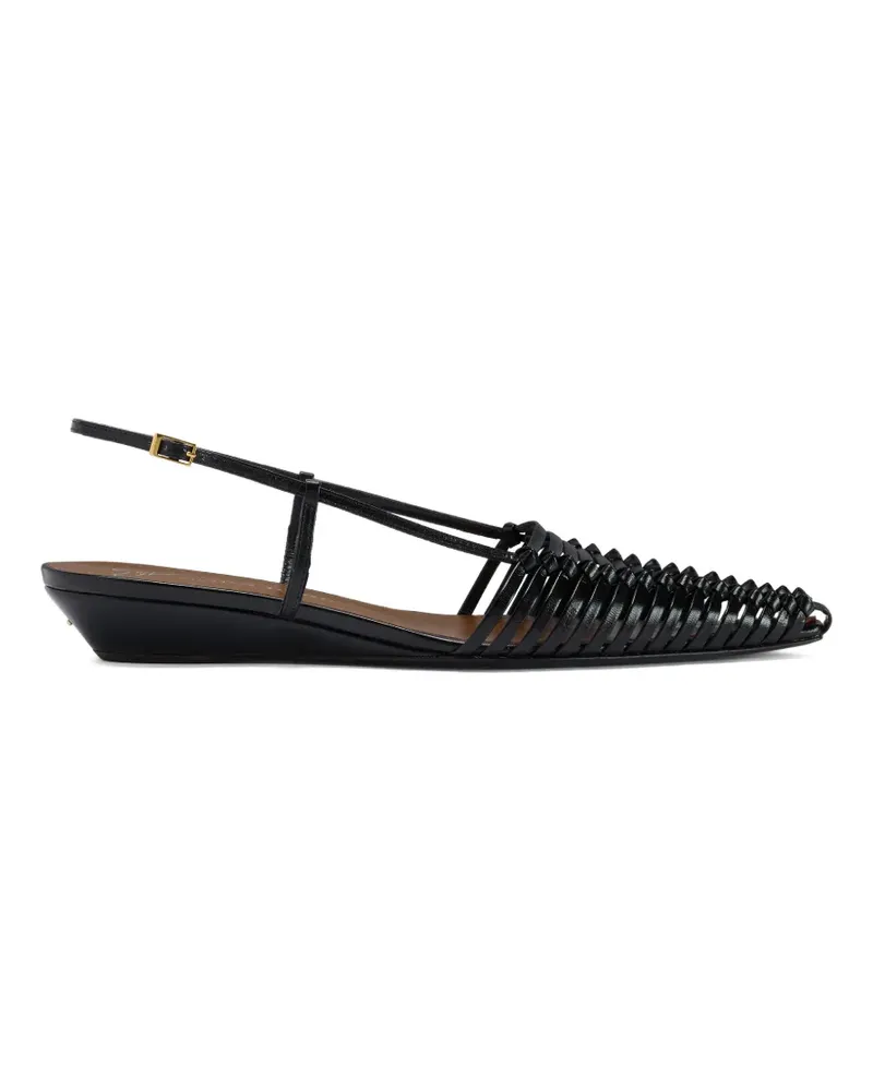 Giuseppe Zanotti Geflochtene Jane Ballerinas - Schwarz Schwarz