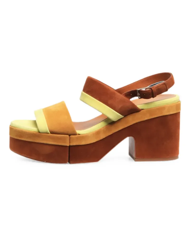 Robert Clergerie suede platform sandals - Braun Braun