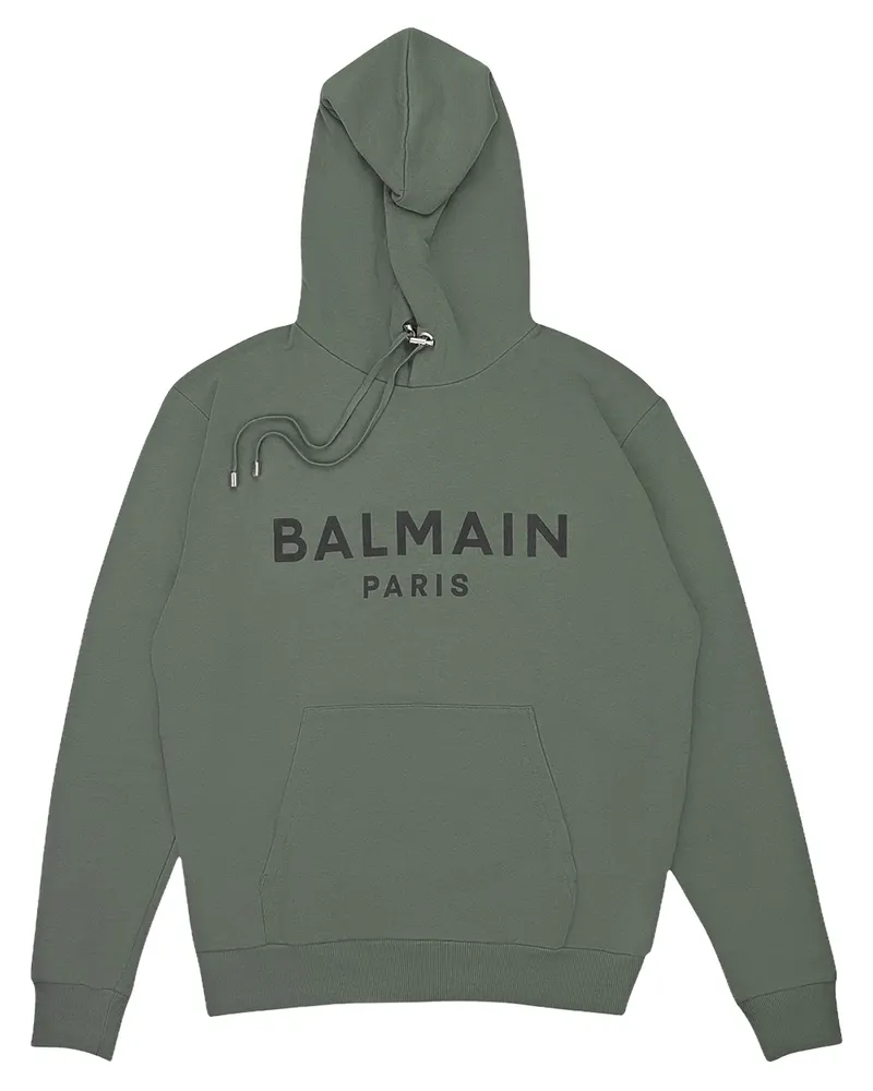 Balmain Hoodie mit Print - Grün Grün