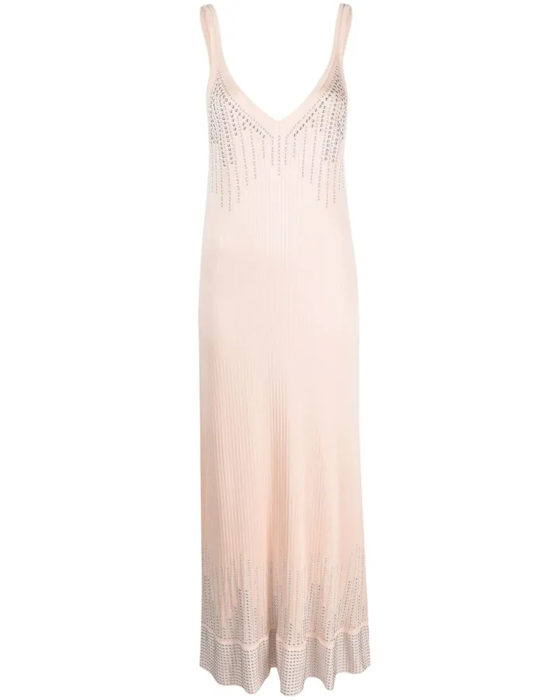 Paco Rabanne Gestricktes Kleid mit Nieten - Nude Nude