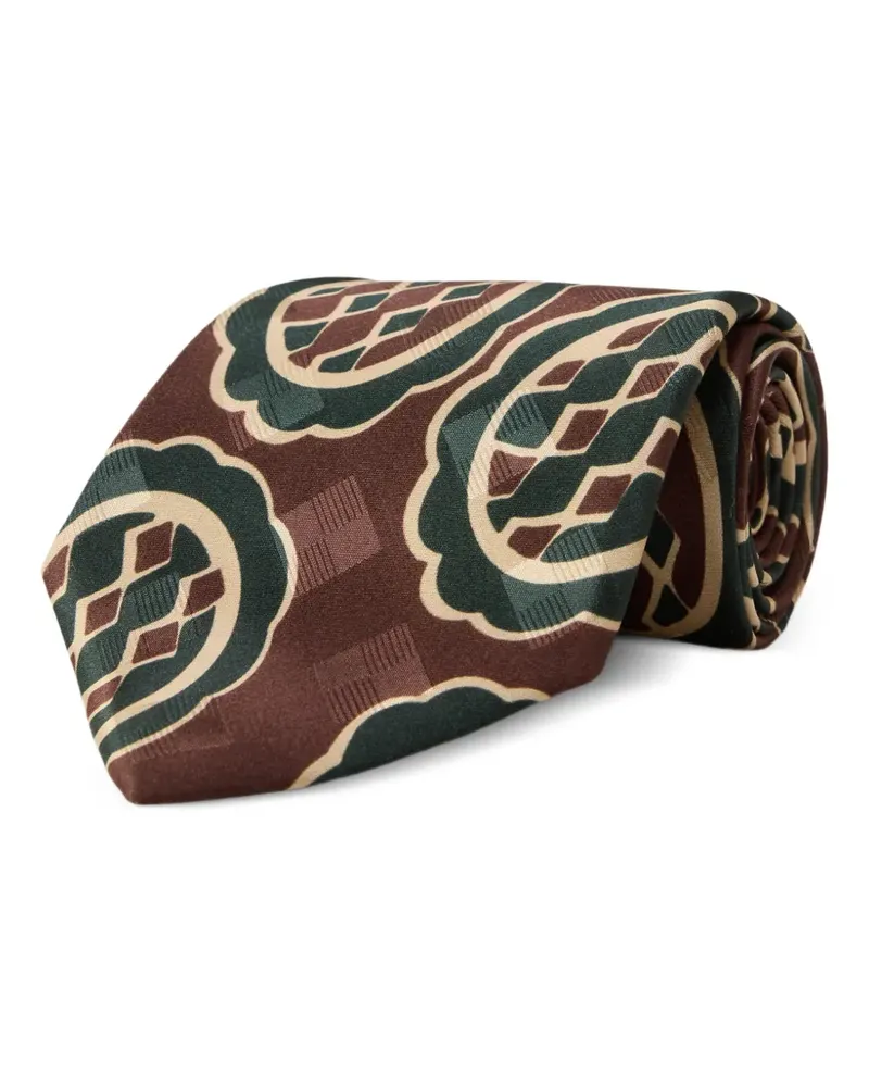 Ralph Lauren Seidenkrawatte mit geometrischem Print - Rot Rot