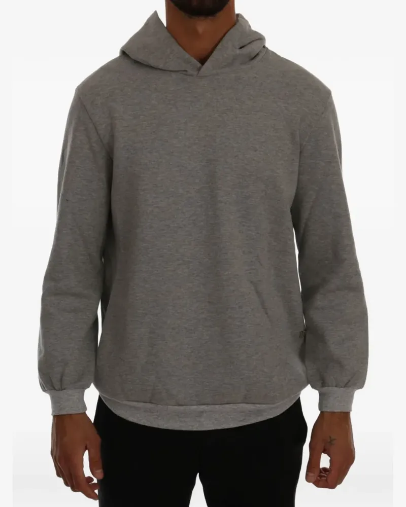 Daniele Alessandrini Hoodie mit Logo-Schild - Grau Grau
