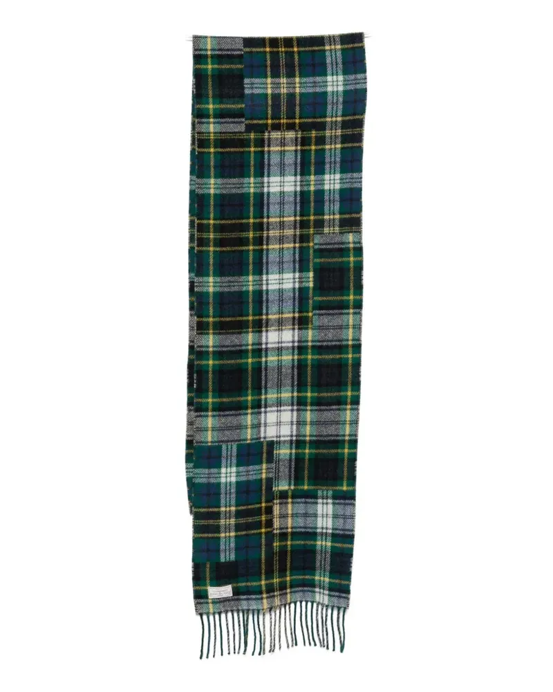 Sebago Tobias patchwork check-print scarf - Grün Grün