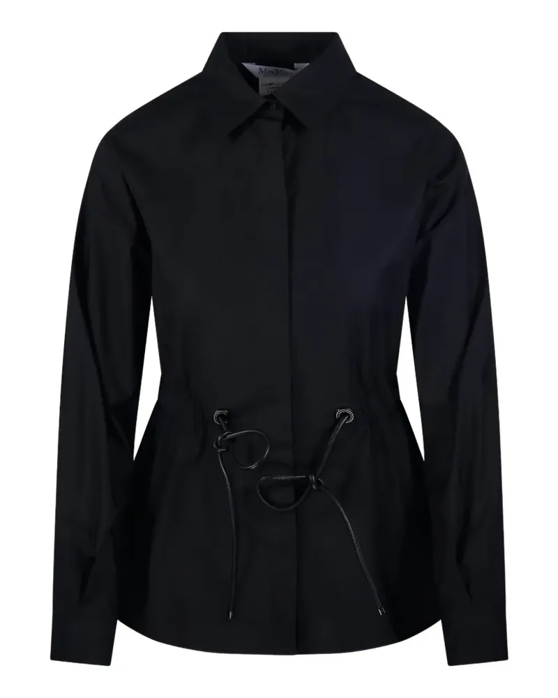 Max Mara Tazzina drawstring shirt - Schwarz Schwarz