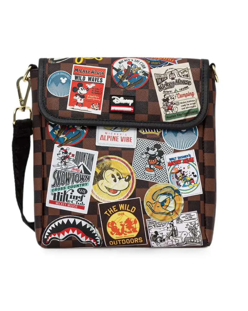 Sprayground x Disney checkerboard messenger bag - Braun Braun