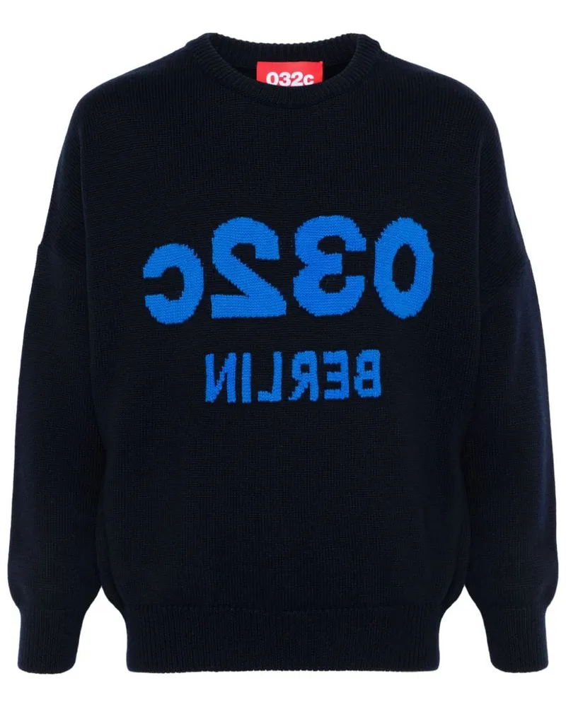 032c Selfie Pullover - Blau Blau