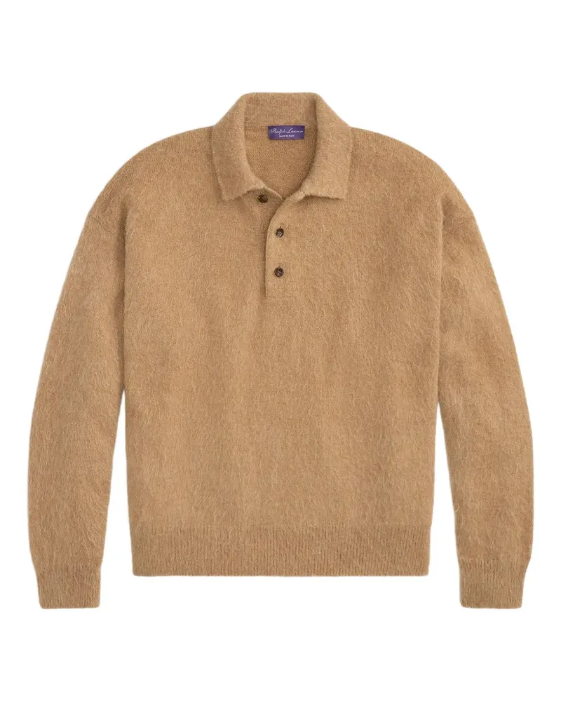 Ralph Lauren long-sleeve brushed polo jumper - Nude Nude