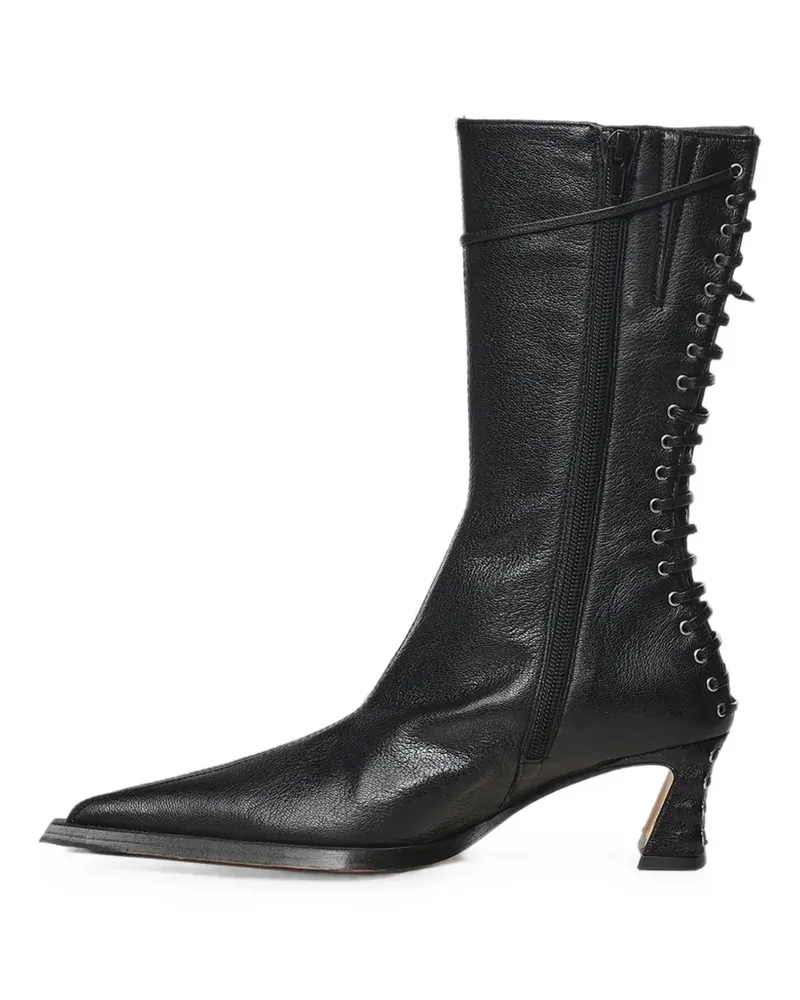 Miista lace-up pointed-toe boots - Schwarz Schwarz