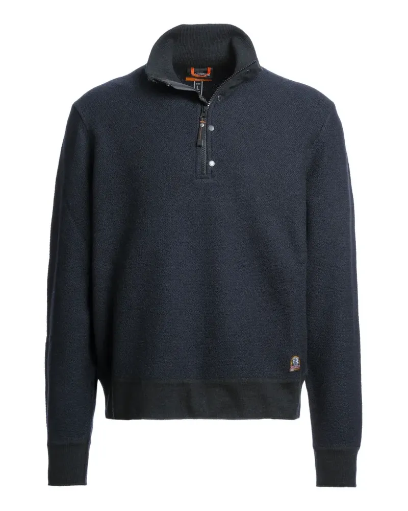 Parajumpers Strickpullover mit kurzem Reißverschluss - Blau Blau