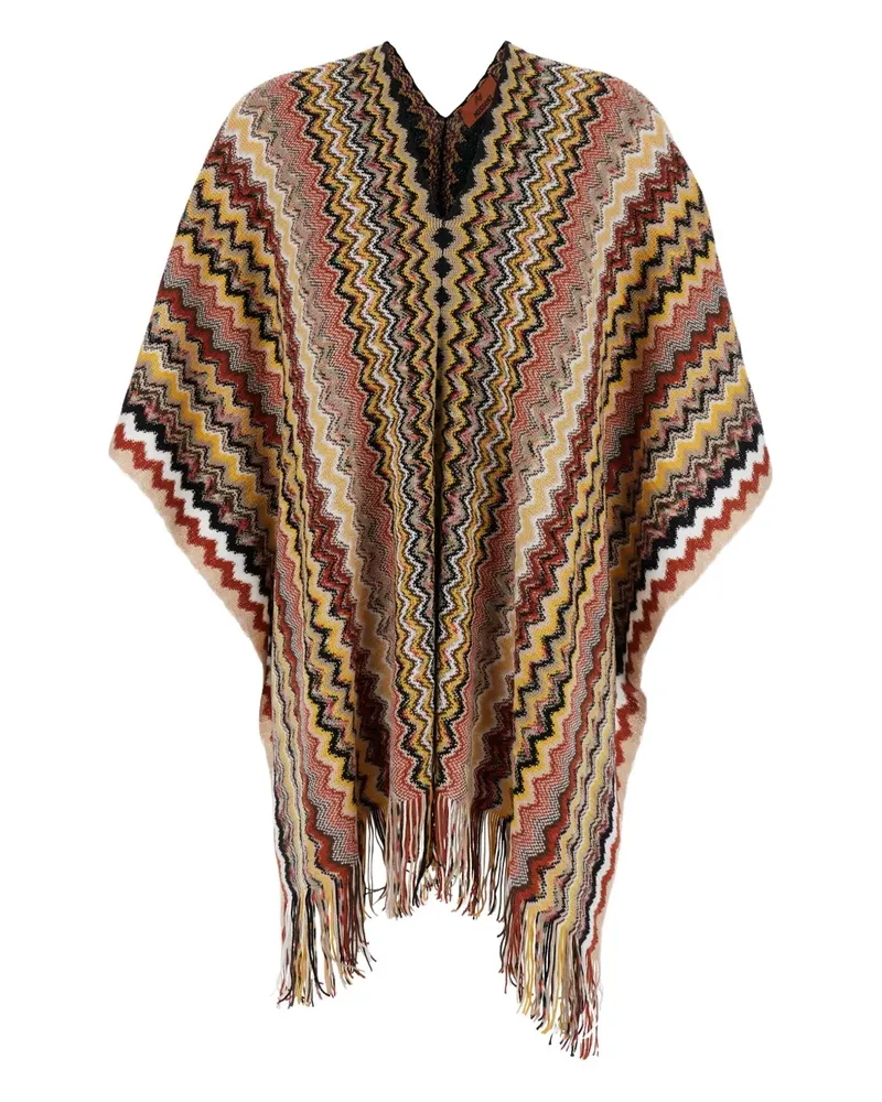 Missoni Poncho mit Zickzackmuster - Gelb Gelb