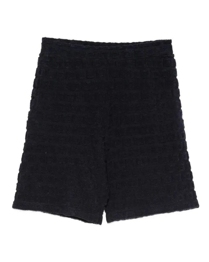 Sandro Sponge Frottee-Shorts aus geometrischem Jacquard - Blau Blau