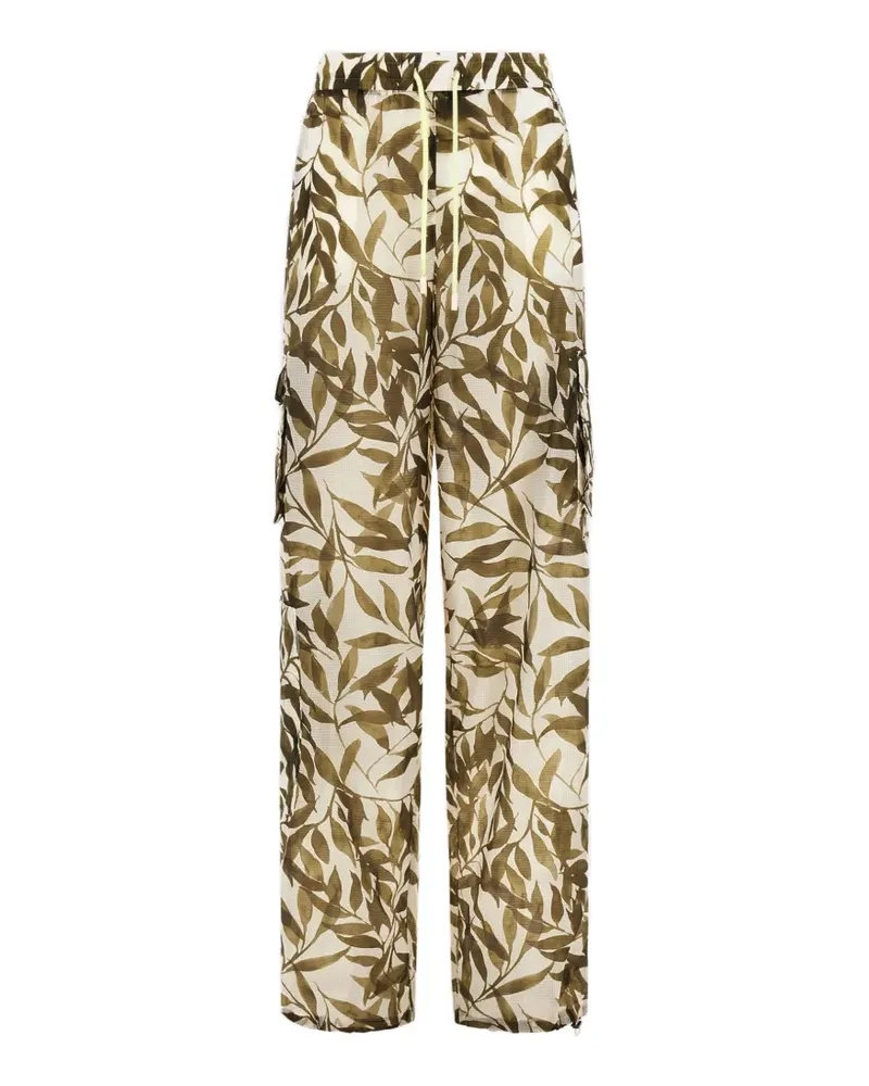 Herno Gerade Hose mit Blumen-Print - Nude Nude